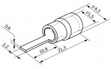 Габаритні розміри наконечника плоска голка з ізоляцією АСКО-УКРЕМ DBV 1.25-11 зображення