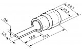 Габаритні розміри наконечника плоска голка з ізоляцією АСКО-УКРЕМ DBV 1.25-14 зображення
