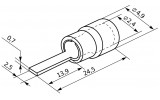 Габаритні розміри наконечника плоска голка з ізоляцією АСКО-УКРЕМ DBV 2-14 зображення