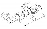 Габаритні розміри наконечника кільцевого в ізоляції АСКО-УКРЕМ RV 2-5 зображення