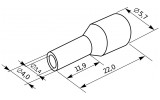 Габаритні розміри наконечника трубчастого в ізоляції АСКО-УКРЕМ Е6012 (НТ 6.0-12) зображення