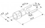 Габаритні розміри вилкового наконечника в ізоляції АСКО-УКРЕМ SV 2-6 зображення