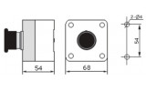 Габаритні розміри одномісних кнопкових постів XAL-D1 АСКО-УКРЕМ зображення