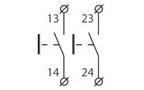 Электрическая схема кнопочных постов XAL-B222, XAL-B223 АСКО-УКРЕМ изображение