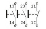 Электрическая схема кнопочных постов XAL-D324, XAL-D334 АСКО-УКРЕМ изображение