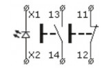 Электрическая схема кнопочных постов XAL-D371H29, XAL-D363, XAL-D376 АСКО-УКРЕМ изображение
