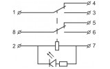Електрична схема проміжних реле АСКО-УКРЕМ МК2Р зображення