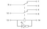 Електрична схема проміжних реле АСКО-УКРЕМ MY2 зображення