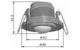 Габаритные размеры датчика движения АСКО-УКРЕМ ДР-45А изображение