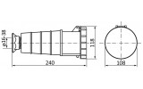 Габаритні розміри переносного гнізда ГП 63А/5 (235) АСКО-УКРЕМ зображення