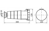 Габаритні розміри переносного гнізда ГП 125А/4 (244) АСКО-УКРЕМ зображення