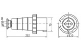 Габаритные размеры переносной вилки ВП 63А/5 (035) АСКО-УКРЕМ изображение