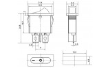 Габаритные размеры переключателей АСКО-УКРЕМ KCD1-12-101 изображение