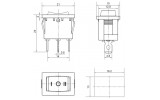 Габаритные размеры переключателей АСКО-УКРЕМ KCD1-2-103 изображение