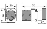 Габаритные размеры переключателей XB2-BD и XB2-BJ АСКО-УКРЕМ изображение