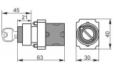 Габаритные размеры переключателей XB2-BG АСКО-УКРЕМ изображение