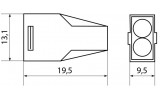 Габаритные размеры соединительных клемм АСКО-УКРЕМ АСN-102 и АСNп-102 изображение