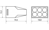 Габаритные размеры соединительных клемм АСКО-УКРЕМ АСN-106 и АСNп-106 изображение