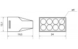 Габаритні розміри з'єднувальних клем АСКО-УКРЕМ АСN-108 і АСNп-108 зображення
