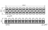 Габаритні розміри 12-парної клемної колодки АСКО-УКРЕМ 10 мм² (10А) серії H зображення
