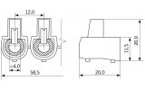 Габаритні розміри кінцевого клемного затискача АСКО-УКРЕМ (5×1) 4 мм² зображення