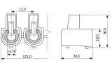 Габаритні розміри кінцевого клемного затискача АСКО-УКРЕМ (10×1) 4 мм² (С-23) зображення
