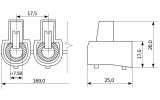 Габаритные размеры концевого клеммного зажима АСКО-УКРЕМ (10×1) 10 мм² (С-25) изображение
