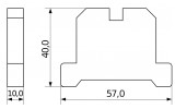 Габаритні розміри гвинтового заземлюючого контактного затискача на DIN-рейку АСКО-УКРЕМ JB(ЕК) 10/35 зображення