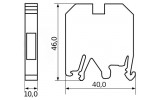 Габаритні розміри гвинтового контактного затискача на DIN-рейку АСКО-УКРЕМ JXB 10/35 зображення