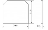 Габаритні розміри заглушки АСКО-УКРЕМ 2,5 мм для затискачів JXB зображення