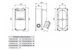 Корпус щита комбинированный 120×225×115 мм IP66, Bemis изображение 2 (габаритные размеры)