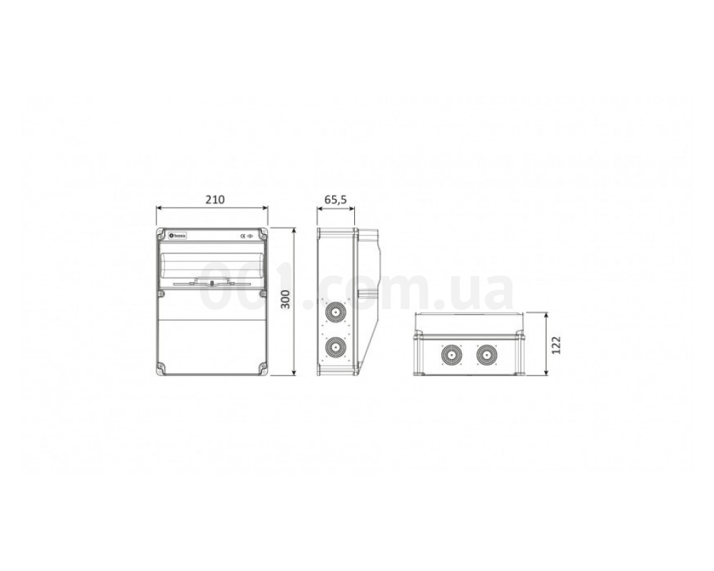 Корпус щита комбинированный 220×300×120 мм IP66 Bemis (BD2-6000