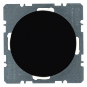 Заглушка с центральной панелью R.х черная, Berker мини-фото