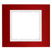 Рамка 1-місна B.3 червона/полярна білизна, Berker міні-фото