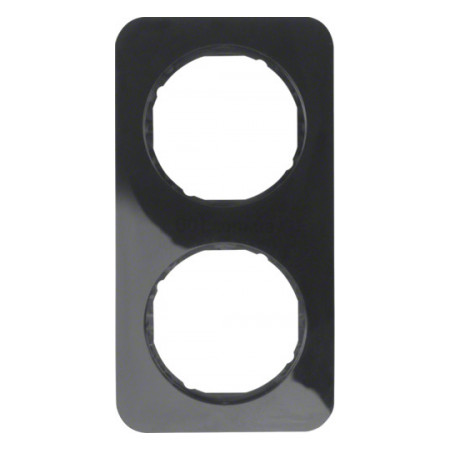 Рамка 2-местная пластик R.1 черная, Berker (10122145) фото
