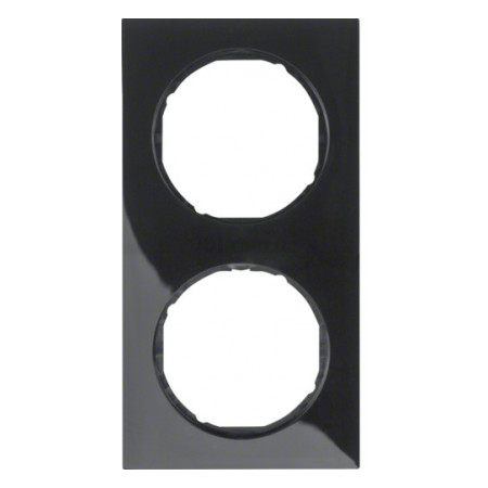 Рамка 2-местная пластик R.3 черная, Berker (10122245) фото