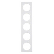 Рамка 5-місна пластик R.3 полярна білизна, Berker міні-фото