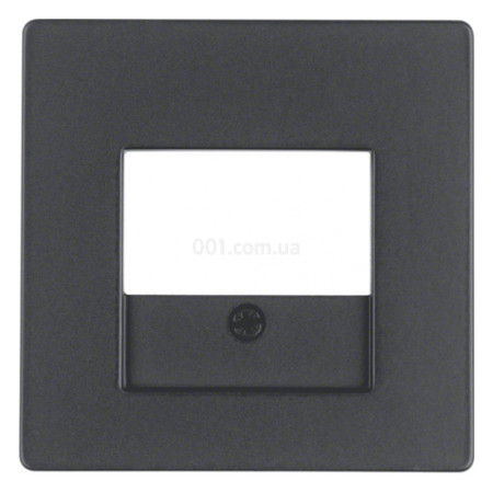 Накладка для розеток для гучномовців та USB-розеток Q.x антрацит, Berker (10336086) фото