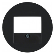 Накладка для розеток для гучномовців та USB-розеток R.х чорна, Berker міні-фото