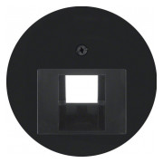 Накладка для 1-кратной розетки UAE R.х черная, Berker мини-фото