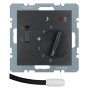 Регулятор температури для підлоги з датчиком 250В S.1 антрацит, Berker міні-фото