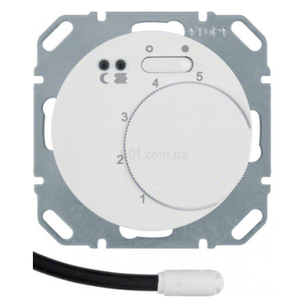 Термостат для підлоги з датчиком 16А/250В R.x полярна білизна, Berker (20342089) фото