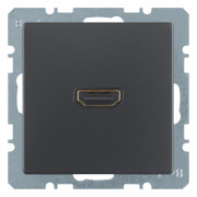 HDMI-розетка Q.x антрацит, Berker мини-фото