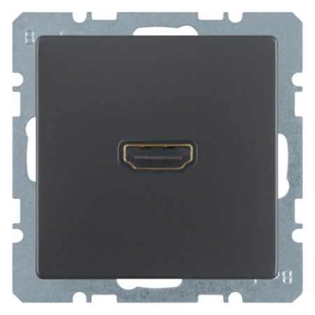 HDMI-розетка Q.x антрацит, Berker (3315426086) фото