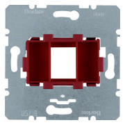 Опорна пластина для модульних роз'ємів з червоною вставкою 1-кратна, Berker міні-фото