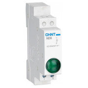 Индикатор модульный ND9-1/G AC/DC230В (LED) зеленый, CHINT мини-фото