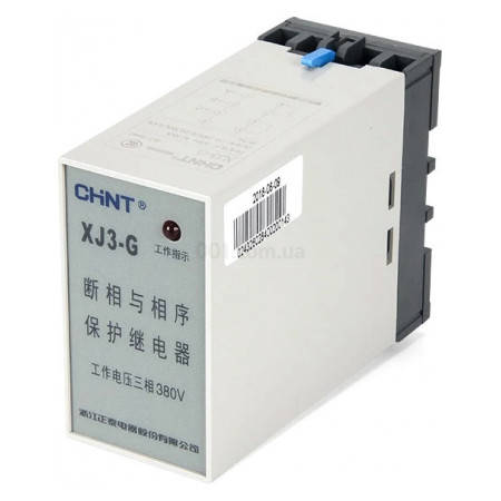 Реле контроля фаз XJ3-G 3-фазное 380В AC монохромная индикация, CHINT (284004) фото