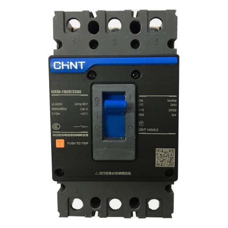 Автоматичний вимикач NXM-160S/3300 160A, CHINT (131364) фото