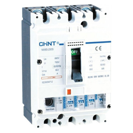 Автоматичний вимикач NM8S-250S 160A 3P, CHINT (149855) фото