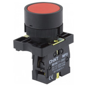 Кнопка пластиковая без подсветки красная 1НЗ IP40 NP2-EA42, CHINT мини-фото